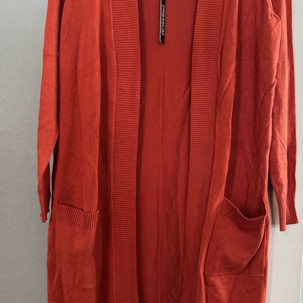 Elegant Rust Cardigan by [Brand]